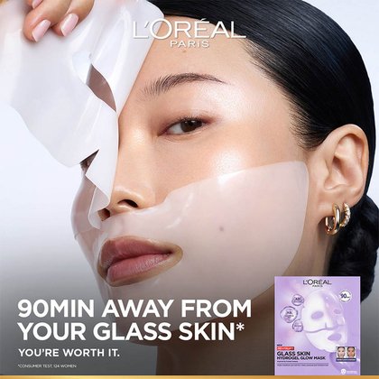 7 REVITALIFT GLASS SKIN HYDROGEL GLOW MASK 1PC